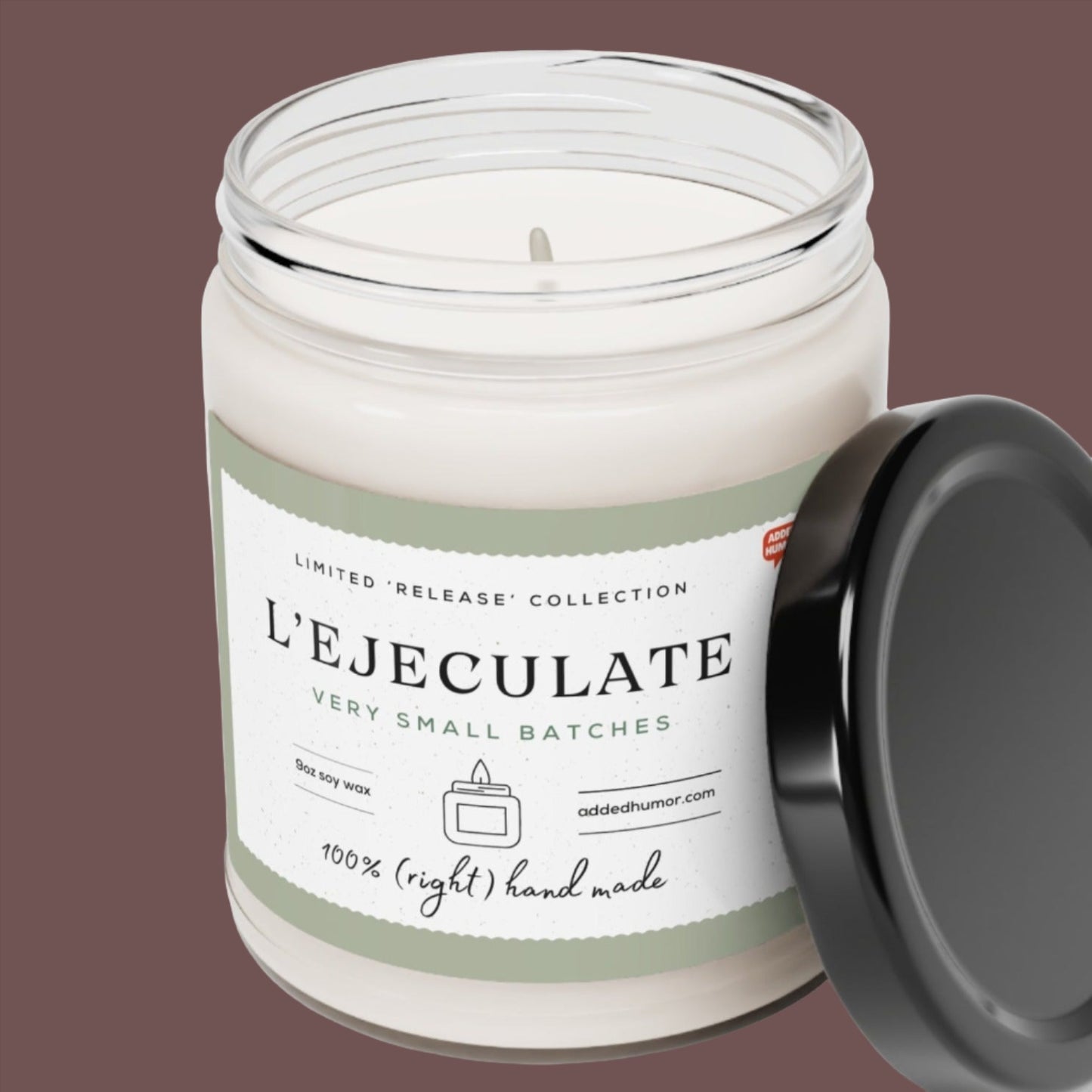 L' EJECULATE Scented Soy Candle, 9oz