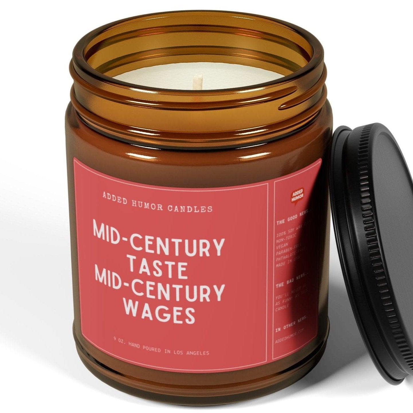 Mid-Century Modern 9oz Soy Wax Funny Candle