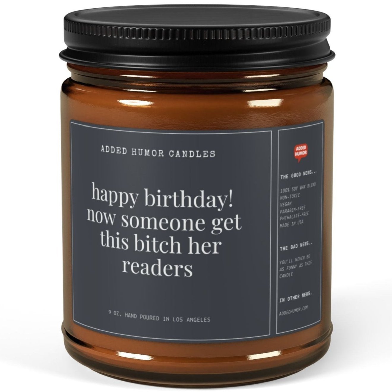 Happy Birthday Get This Bitch Her Readers 9oz Soy Wax Funny Candle