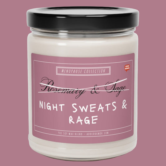 Menopause Night Sweats and Rage Scented Soy Candle, 9oz