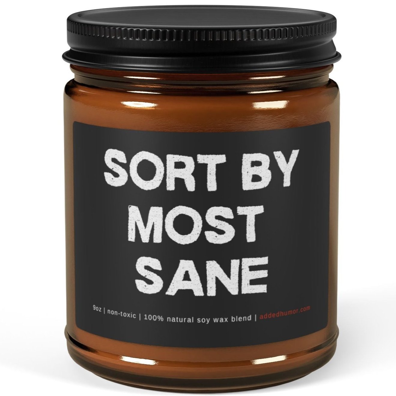 Sort By Most Sane 9oz Soy Wax Amber Candle