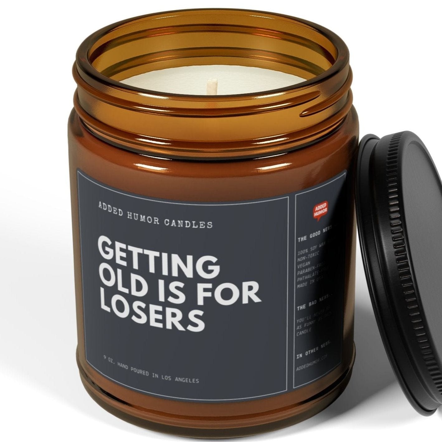 Getting Old Is For Losers 9oz Soy Wax Funny Candle