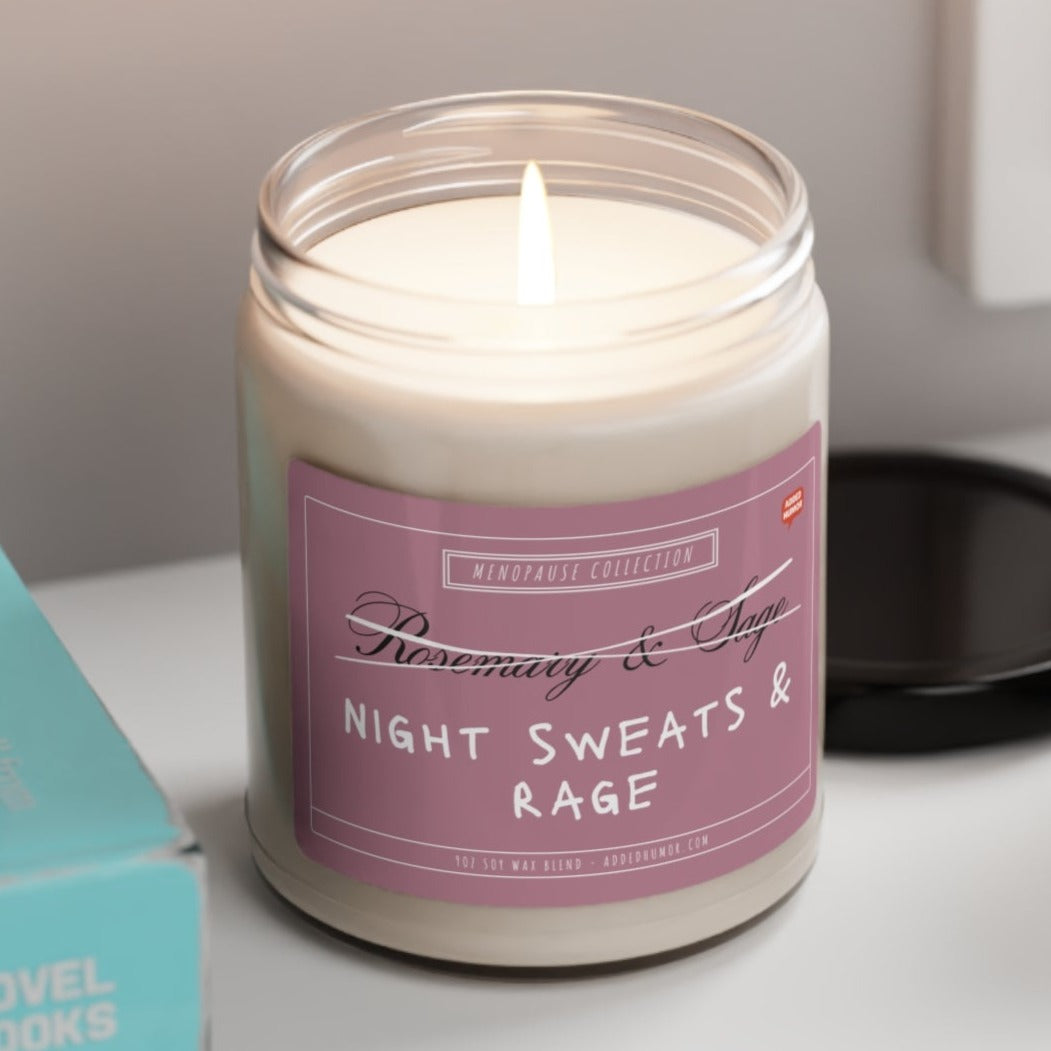 Menopause Night Sweats and Rage Scented Soy Candle, 9oz