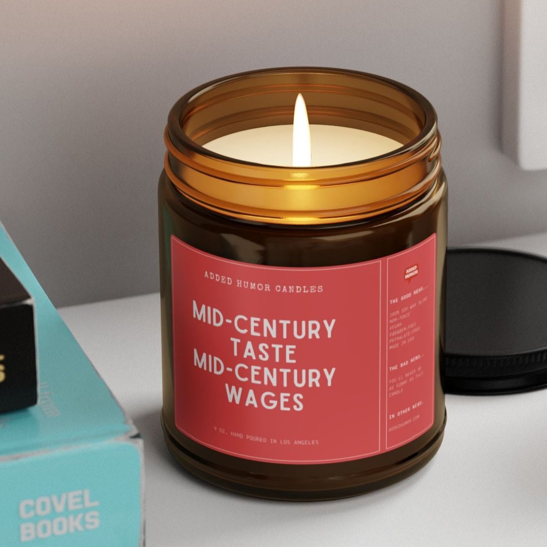 Mid-Century Modern 9oz Soy Wax Funny Candle