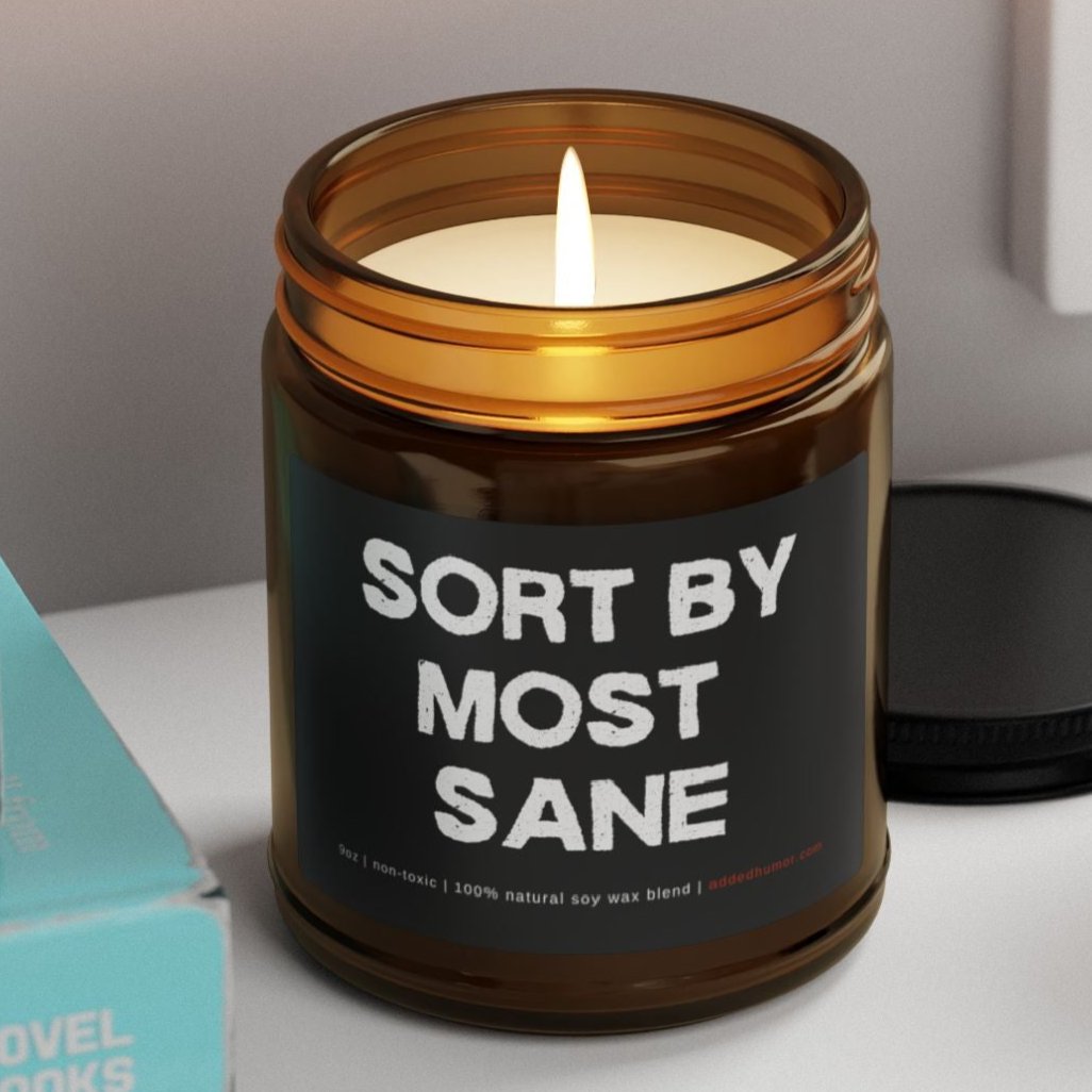 Sort By Most Sane 9oz Soy Wax Amber Candle