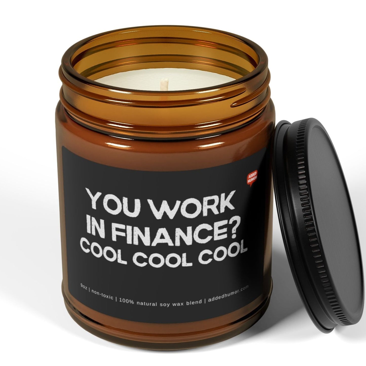 You Work In Finance? Cool Cool Cool 9oz Amber Candle