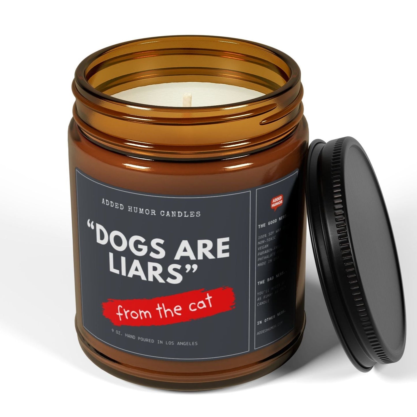 Dogs Are Liars 9oz Soy Wax Funny Candle