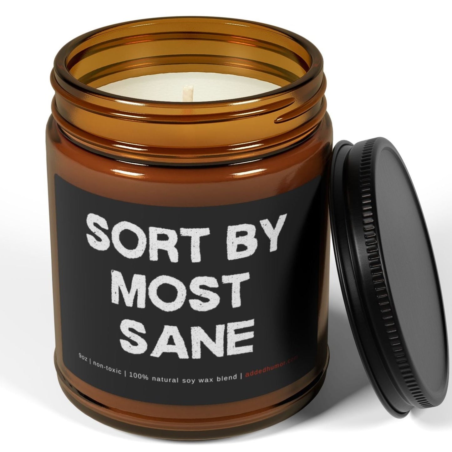 Sort By Most Sane 9oz Soy Wax Amber Candle