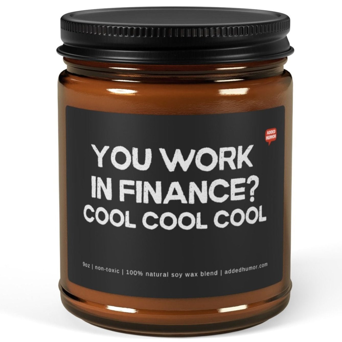 You Work In Finance? Cool Cool Cool 9oz Amber Candle