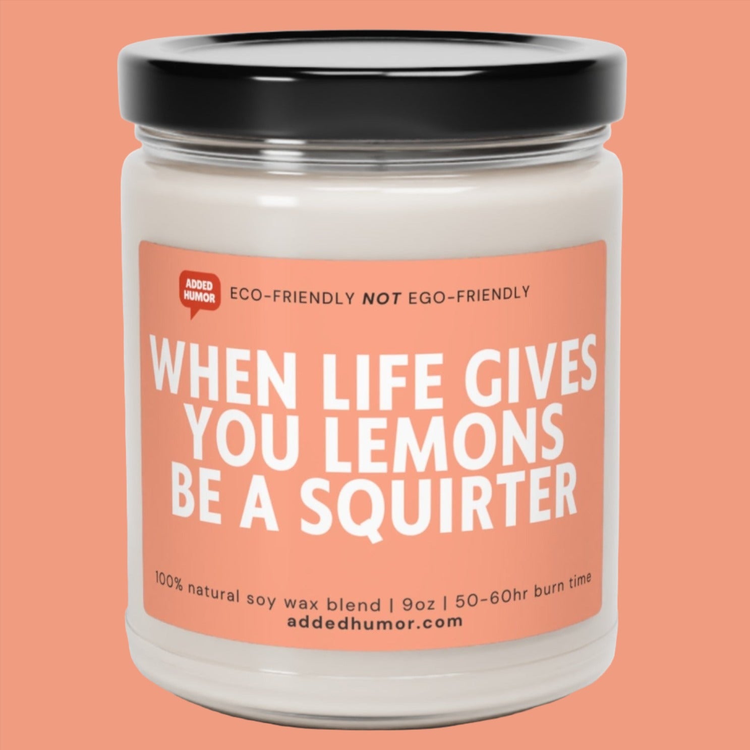 When Life Gives You Lemons Be A Squirter Scented Soy Funny Candle