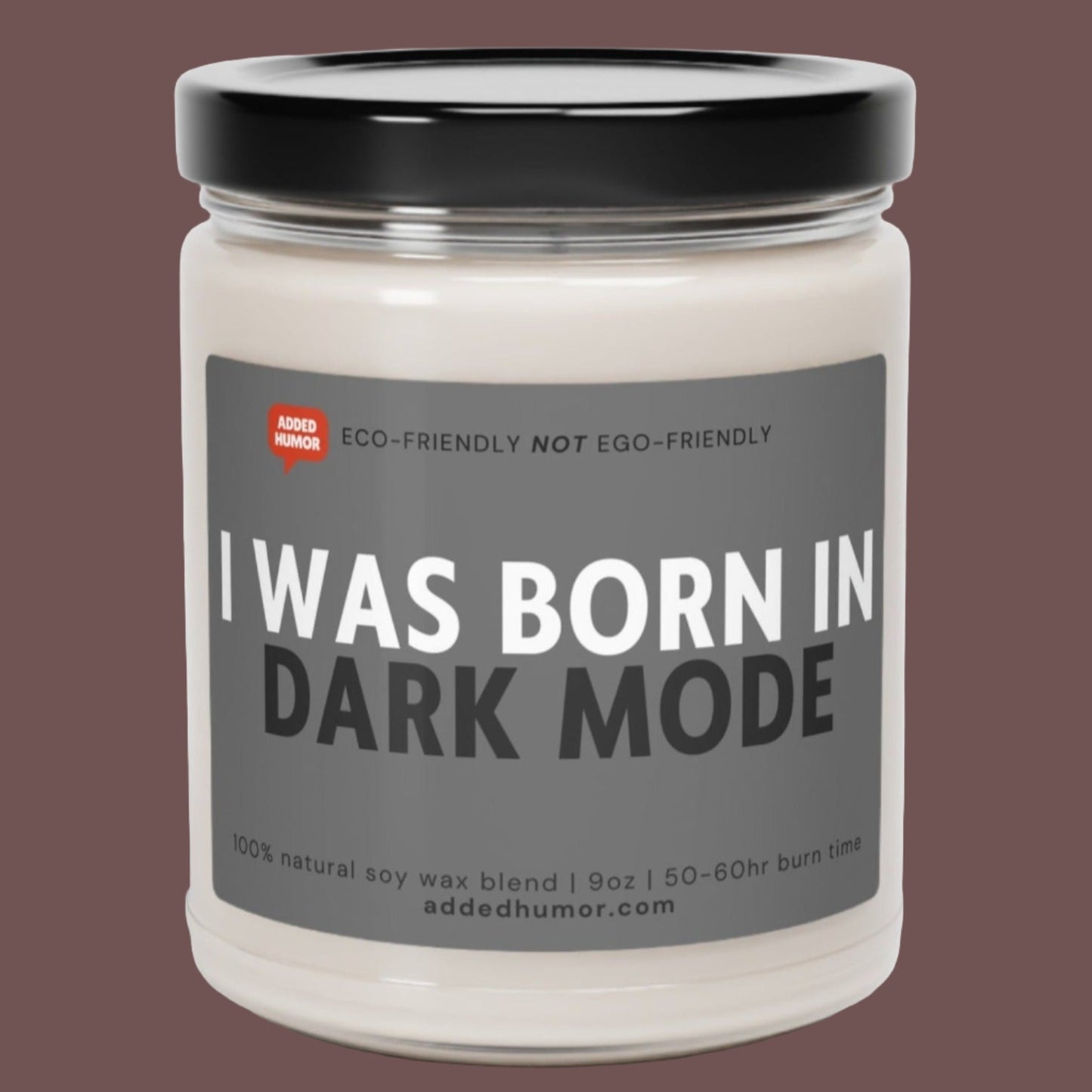 I Was Born In Dark Mode Scented Soy Funny Candle