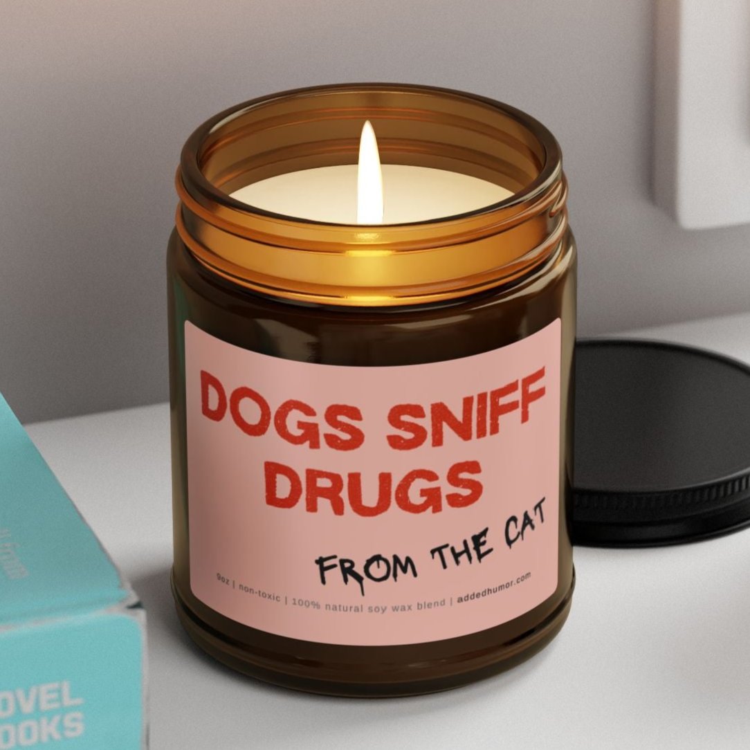 Dogs Sniff Drugs 9oz Soy Wax Candle