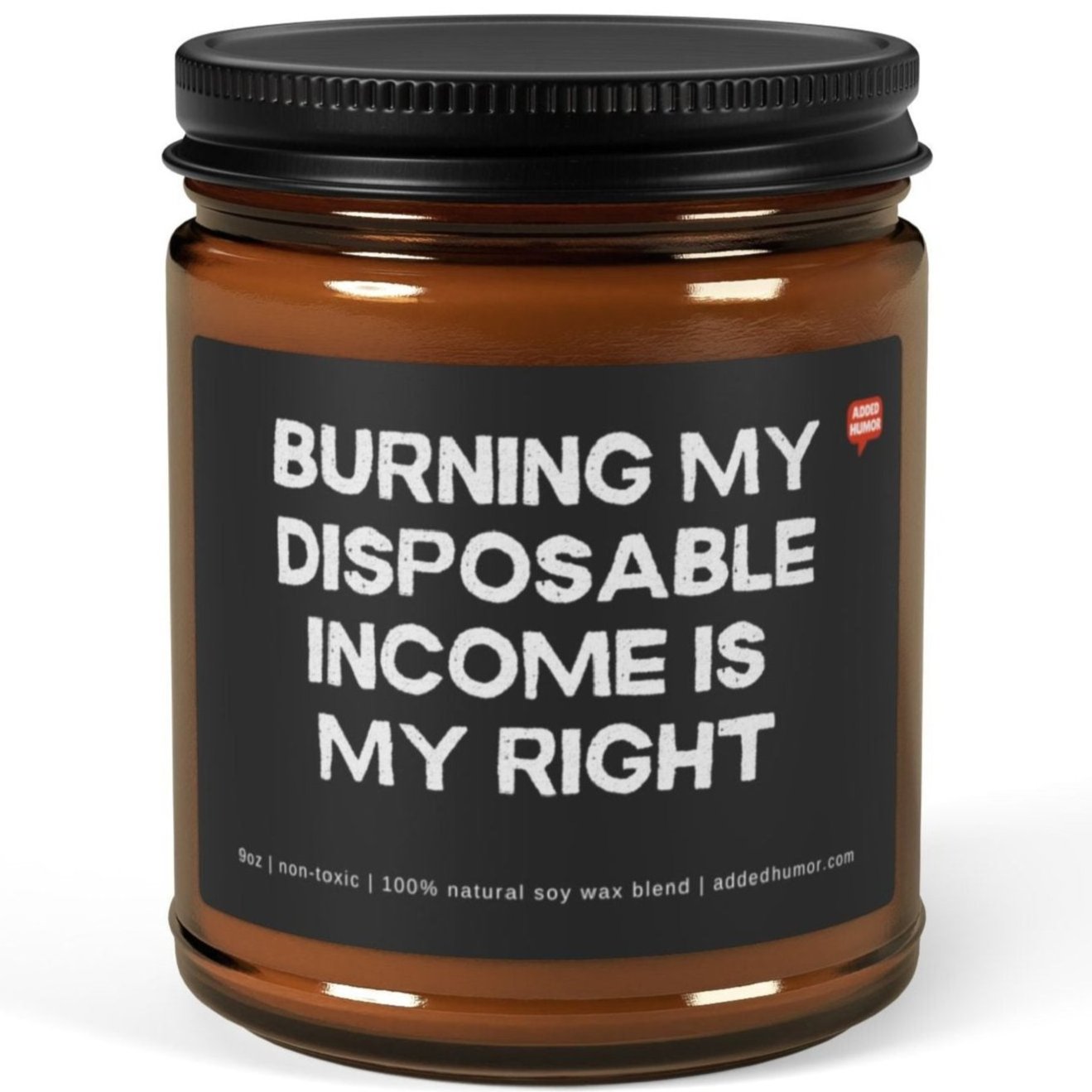 Burning My Disposable Income Is My Right 9oz Soy Wax Funny Candle