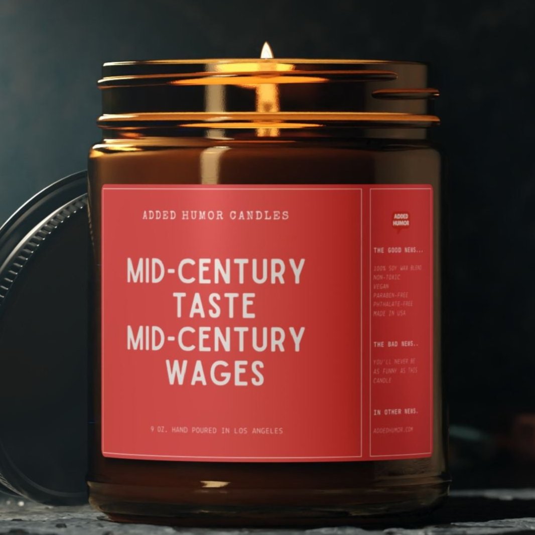 Mid-Century Modern 9oz Soy Wax Funny Candle