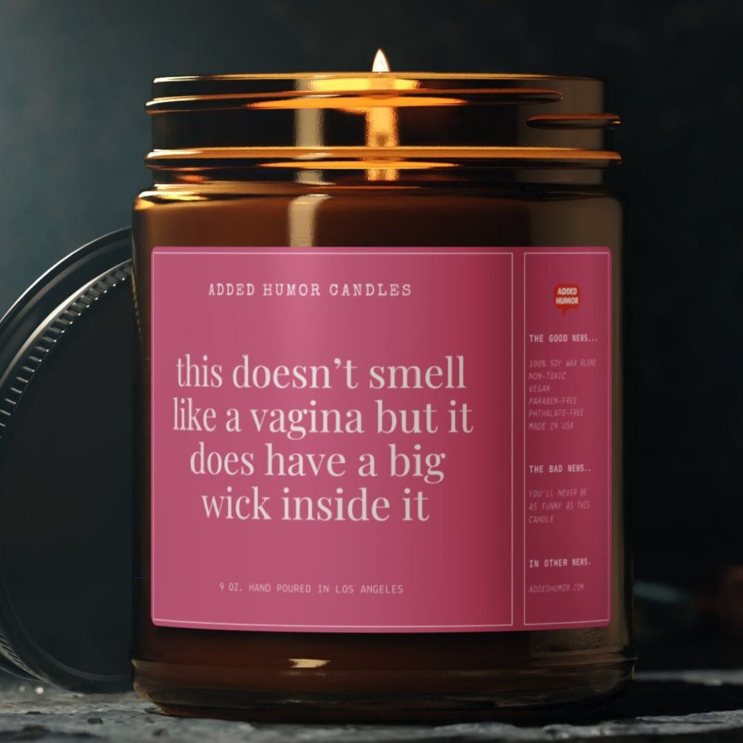 This Doesn't Smell Like a Vagina Scented Soy Wax Funny Candle