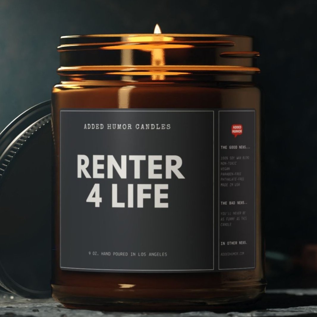 Renter 4 Life 9oz Soy Wax Funny Candle